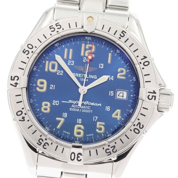 BREITLING Super Ocean A17040 Date blue Dial Automatic Men's Watch_875649 - Picture 1 of 7
